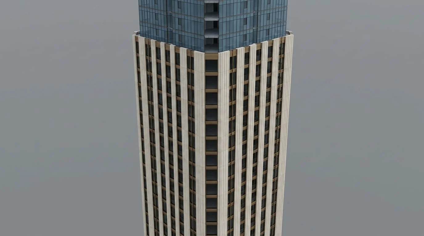 Textured pass — full materials, flat lighting.